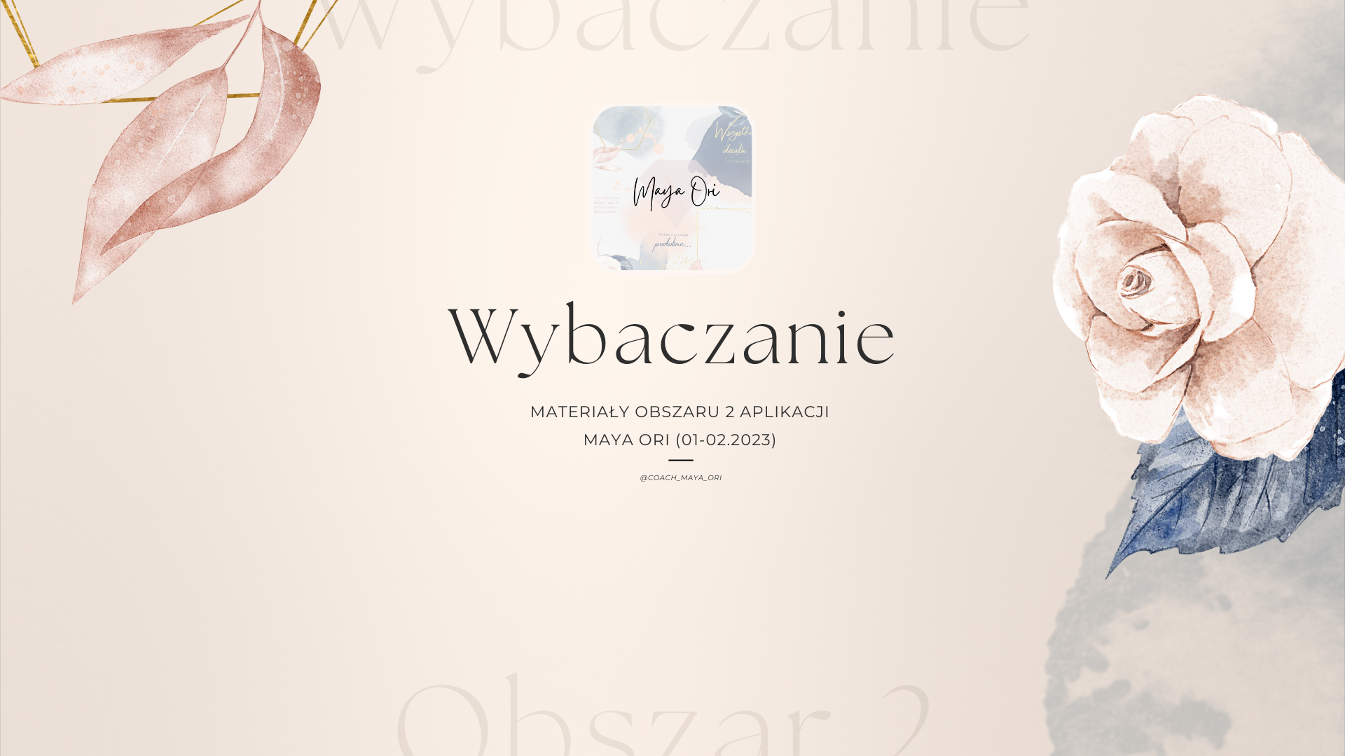 Aplikacja Maya Ori: 2.Wybaczanie